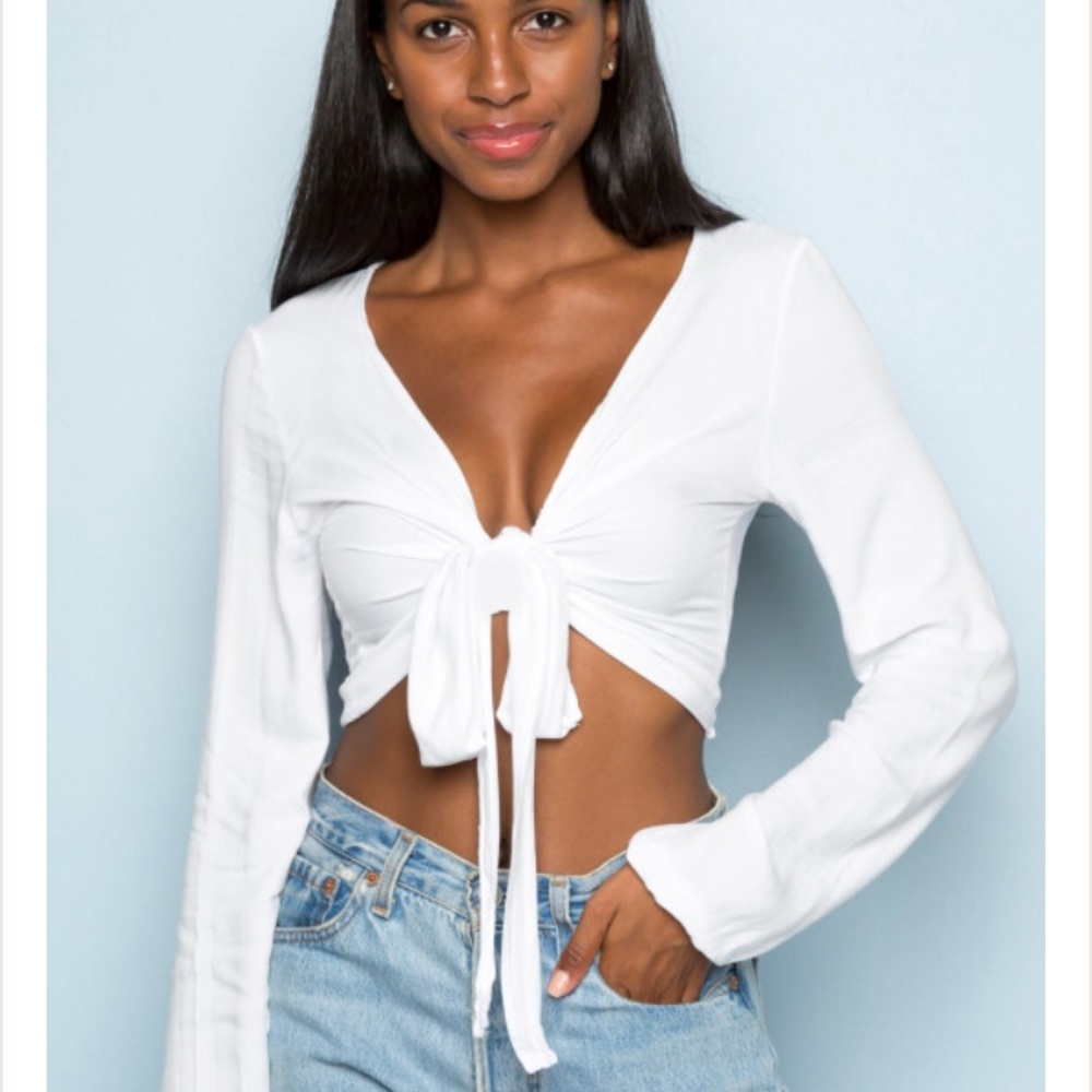 Brandy white tie top